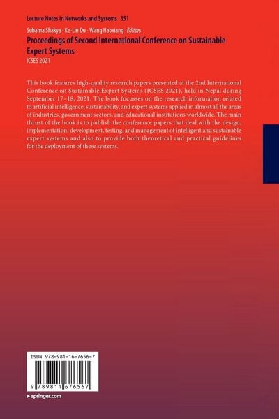 Produktbild: Proceedings of Second International Conference on Sustainable Expert Systems