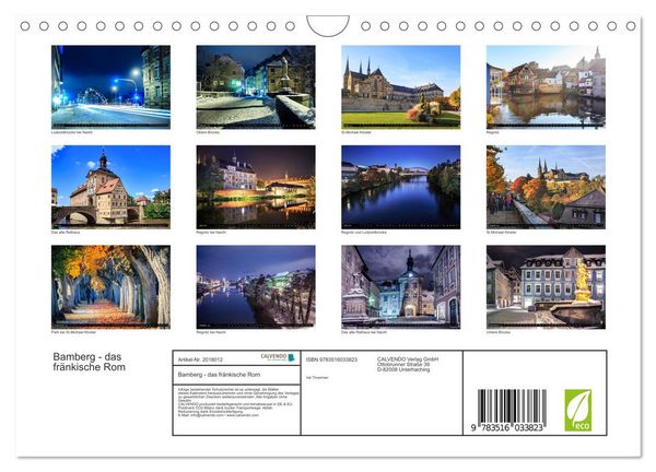 Produktbild: Bamberg - das fr&auml;nkische Rom (Wandkalender 2026 DIN A4 quer), CALVENDO Monatskalender