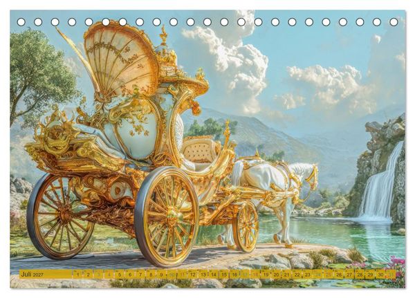 Produktbild: Kutschentr&auml;ume - Fantasiewerke (Tischkalender 2027 DIN A5 quer), CALVENDO Monatskalender