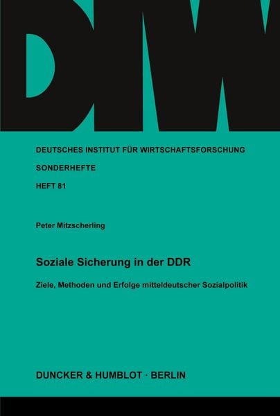 Produktbild: Soziale Sicherung in der DDR.
