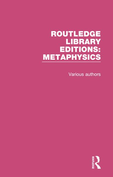 Produktbild: Routledge Library Editions: Metaphysics