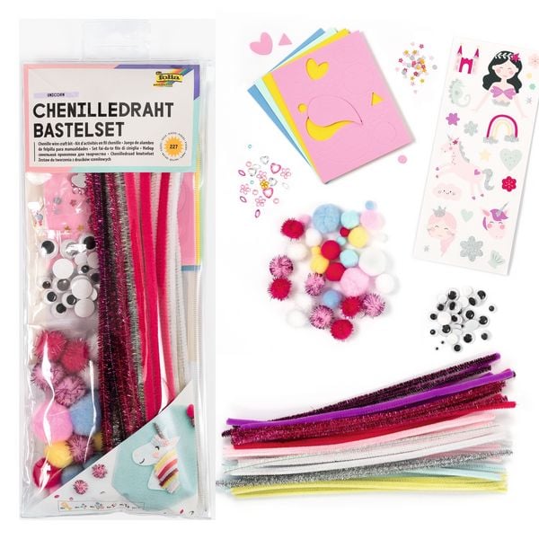 Produktbild: FOLIA&reg; Bastelset Pfeifenputzer Unicorn