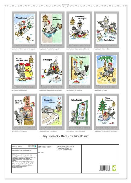Produktbild: HarryKuckuck - Der Schwarzwald ruft (Wandkalender 2026 DIN A2 hoch), CALVENDO Monatskalender