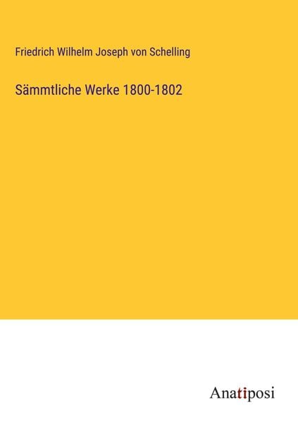 Produktbild: S&auml;mmtliche Werke 1800-1802