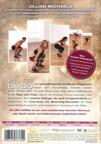 Produktbild: Jillian Michaels - Killer Cardio