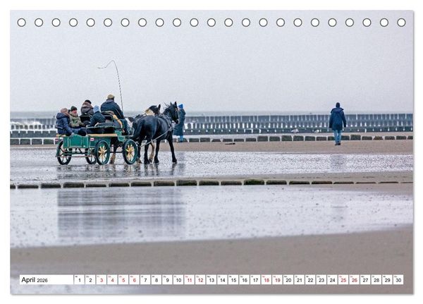 Produktbild: Wintertage auf Norderney (Tischkalender 2026 DIN A5 quer), CALVENDO Monatskalender