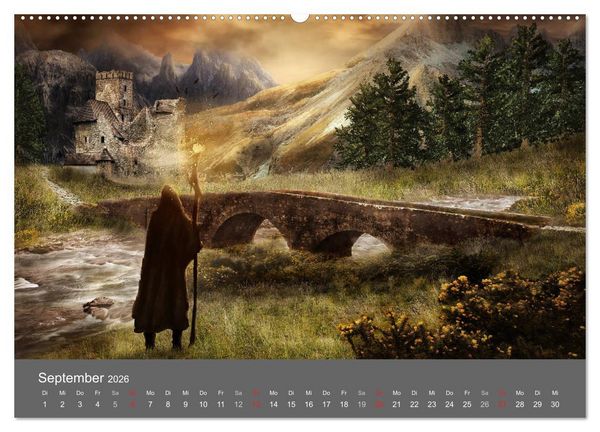Produktbild: Zwielicht - Fantasylandschaften (hochwertiger Premium Wandkalender 2026 DIN A2 quer), Kunstdruck in Hochglanz