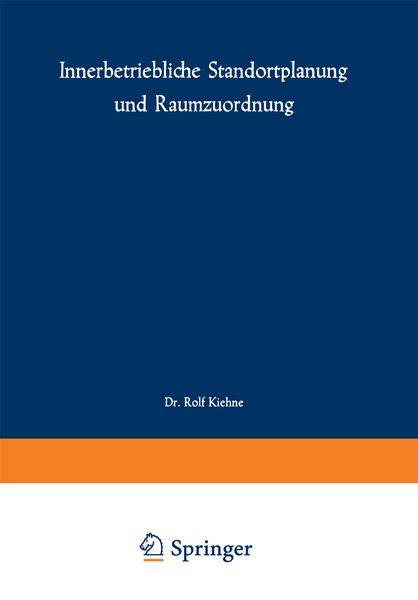 Produktbild: Innerbetriebliche Standortplanung und Raumzuordnung
