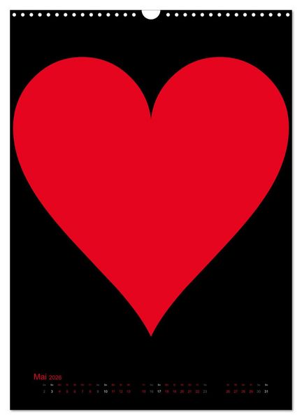 Produktbild: Foto- und Bastelkalender &bdquo;LIEBE&ldquo; in der Farbe Schwarz (Wandkalender 2026 DIN A3 hoch), CALVENDO Monatskalender