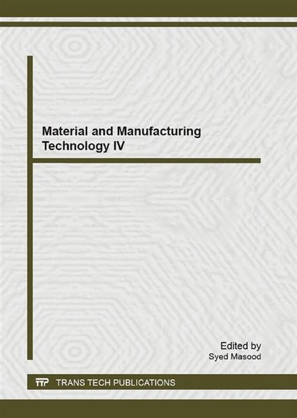 Produktbild: Material and Manufacturing Technology IV