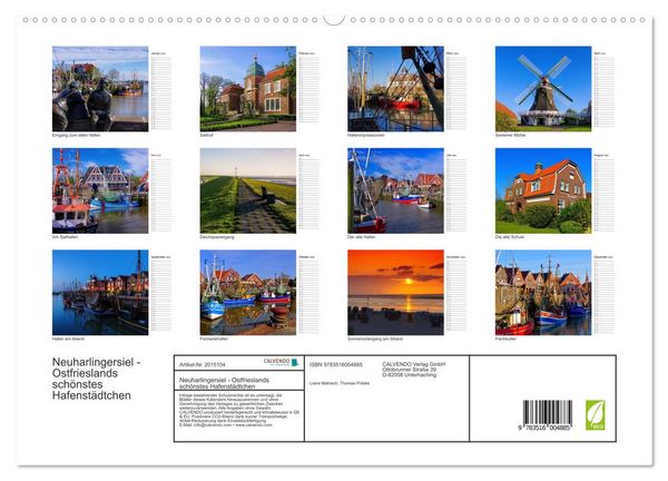 Produktbild: Neuharlingersiel - Ostfrieslands sch&ouml;nstes Hafenst&auml;dtchen (hochwertiger Premium Wandkalender 2026 DIN A2 quer), Kunstdruck in Hochglanz