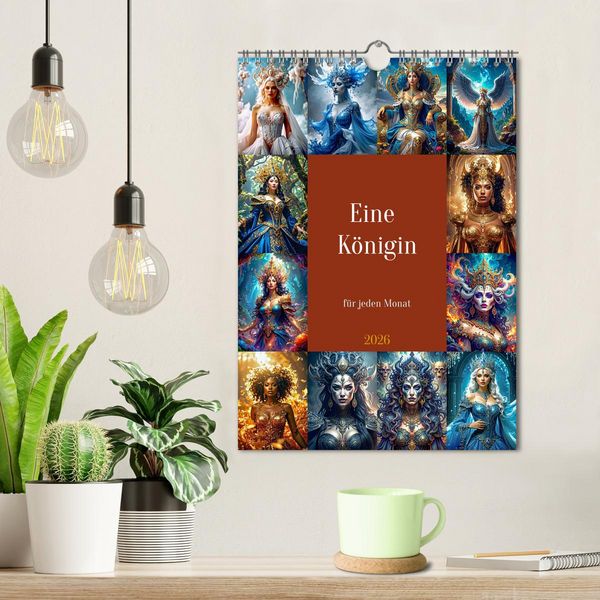 Produktbild: Eine K&ouml;nigin f&uuml;r jeden Monat (Wandkalender 2026 DIN A4 hoch), CALVENDO Monatskalender
