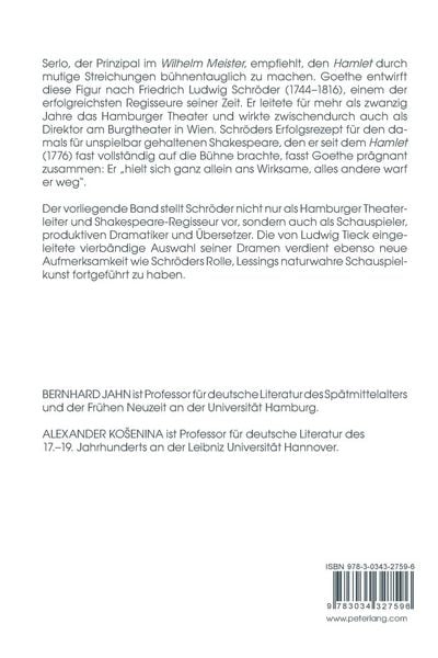 Produktbild: Friedrich Ludwig Schr&ouml;ders Hamburgische Dramaturgie