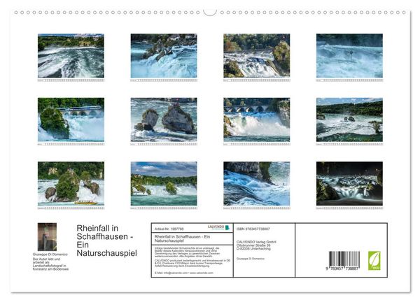 Produktbild: Rheinfall in Schaffhausen - Ein Naturschauspiel (hochwertiger Premium Wandkalender 2026 DIN A2 quer), Kunstdruck in Hochglanz