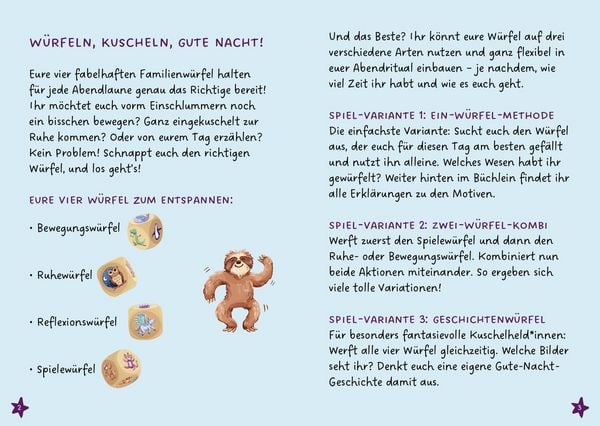 Produktbild: FamilyFlow. Unsere Familien-Würfel zum Gute-Nacht-Sagen