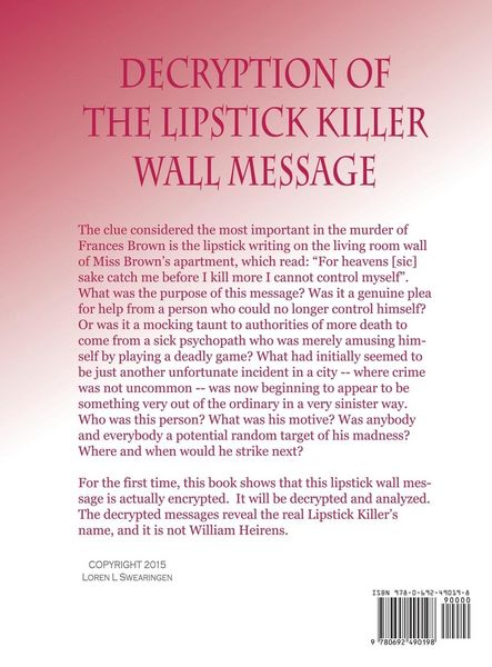 Produktbild: Decryption of the Lipstick Killer Wall Code