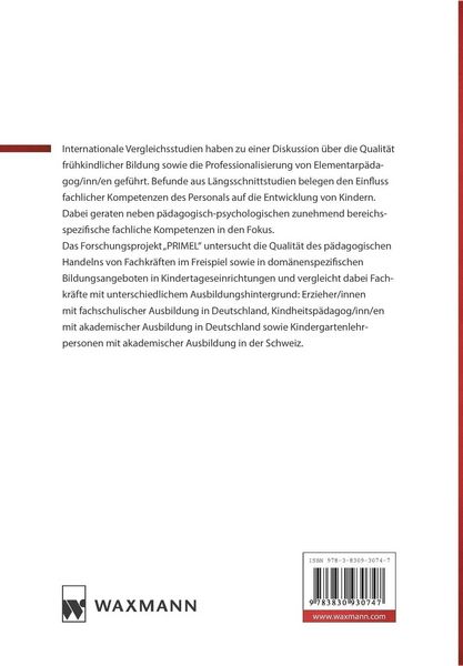 Produktbild: Professionelles Handeln im Elementarbereich (PRIMEL)