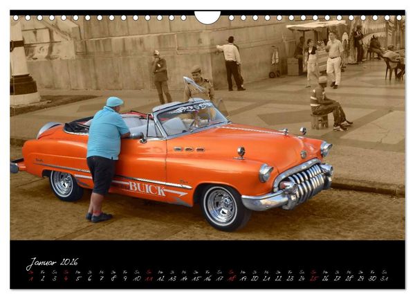 Produktbild: Kuba und die Oldtimer (Wandkalender 2026 DIN A4 quer), CALVENDO Monatskalender