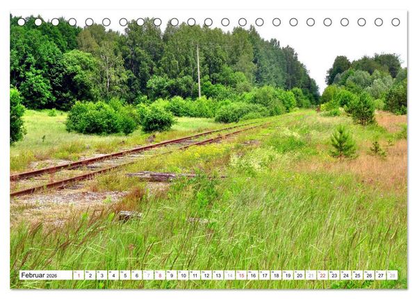 Produktbild: Schienen ins Nichts - Ein St&uuml;ck ostpreu&szlig;ischer Eisenbahngeschichte (Tischkalender 2026 DIN A5 quer), CALVENDO Monatskalender