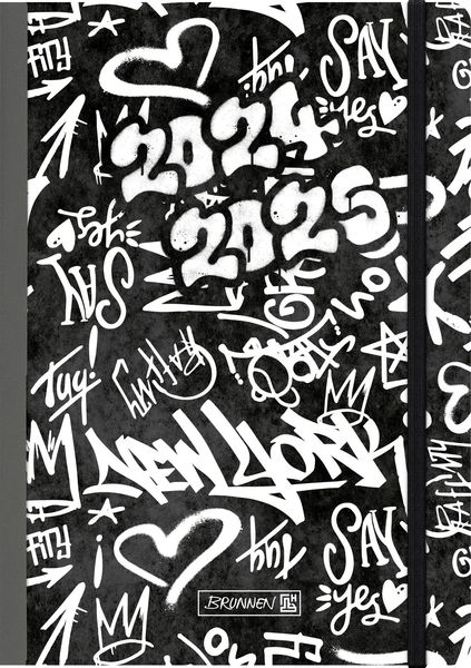 Schülerkalender 2024/2025 'Graffiti', 2 Seiten = 1 Woche, A5, 208 Seiten