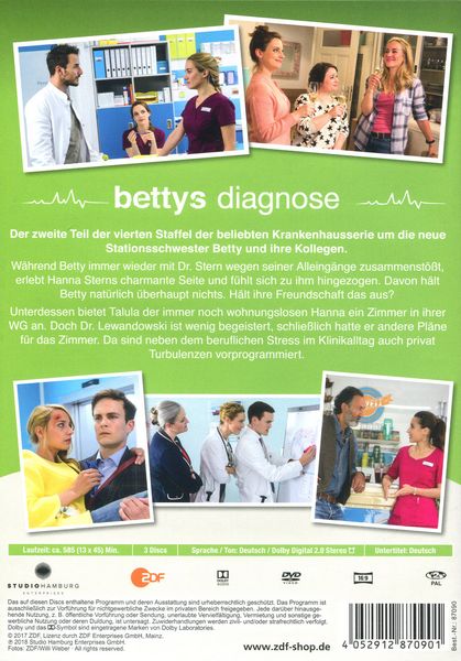 Produktbild: Bettys Diagnose - Staffel 4.2 [3 DVDs]