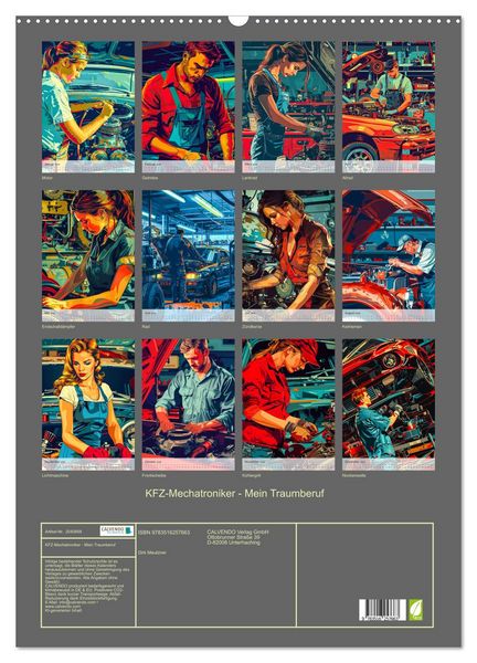 Produktbild: KFZ-Mechatroniker - Mein Traumberuf (Wandkalender 2026 DIN A2 hoch), CALVENDO Monatskalender