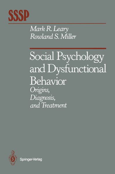 Produktbild: Social Psychology and Dysfunctional Behavior