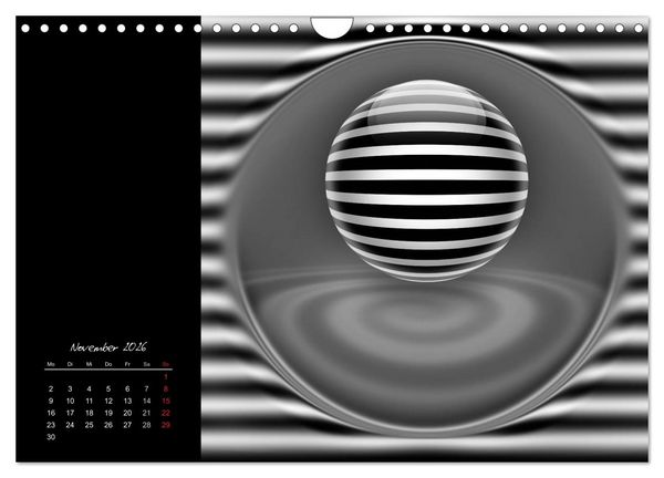 Produktbild: Optische Kunst im Quadrat (Wandkalender 2026 DIN A4 quer), CALVENDO Monatskalender
