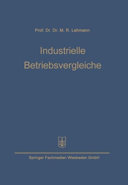 Produktbild: Industrielle Betriebsvergleiche