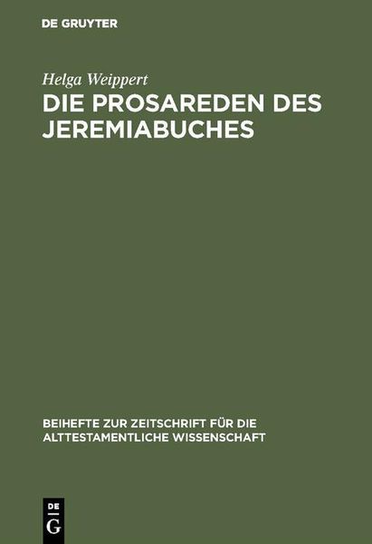 Produktbild: Die Prosareden des Jeremiabuches