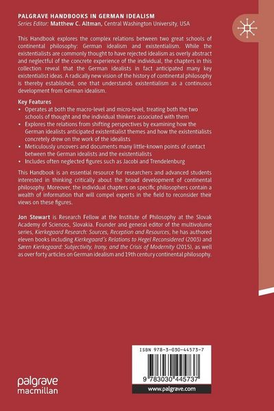 Produktbild: The Palgrave Handbook of German Idealism and Existentialism