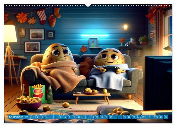 Produktbild: Couch Potatoes: Ein Jahr voll Komfort und Spa&szlig; (Wandkalender 2026 DIN A2 quer), CALVENDO Monatskalender