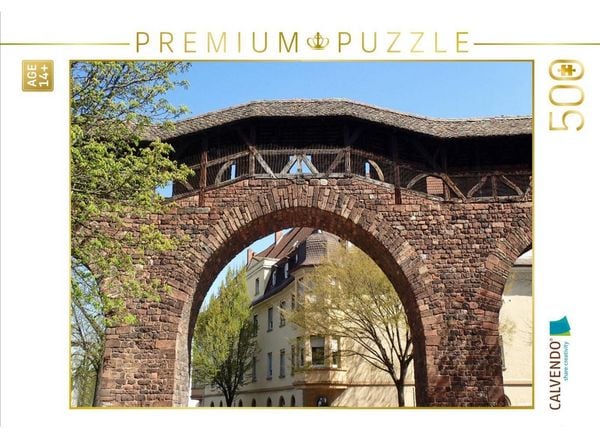 CALVENDO Puzzle Das Martinstor in der Altstadt von Worms | 500 Teile Lege-Größe 48 × 36 cm Foto-Puzzle für Erwachsene
