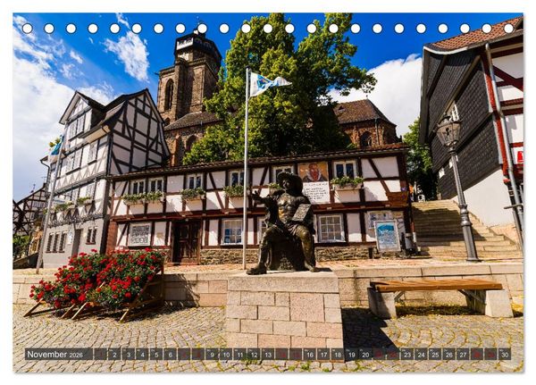 Produktbild: Ein Blick auf Homberg an der Efze in Farbe (Tischkalender 2026 DIN A5 quer), CALVENDO Monatskalender
