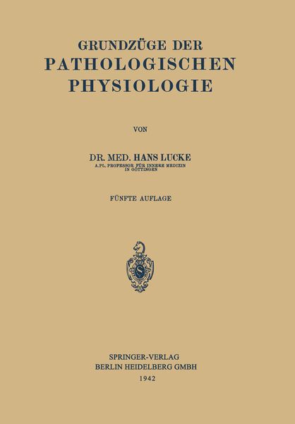 Produktbild: Grundz&uuml;ge der Pathologischen Physiologie