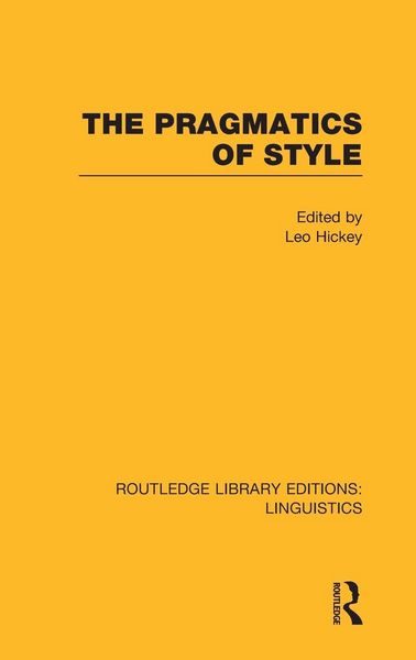 Produktbild: The Pragmatics of Style