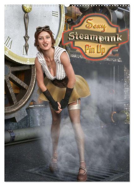 Sexy Steampunk Pin Up (Wandkalender 2026 DIN A2 hoch), CALVENDO Monatskalender