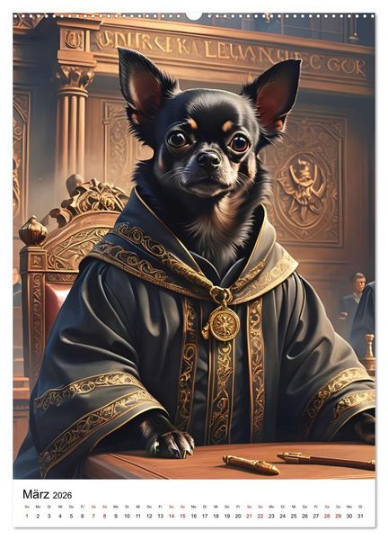 Produktbild: Chihuahua Karrieren (hochwertiger Premium Wandkalender 2026 DIN A2 hoch), Kunstdruck in Hochglanz