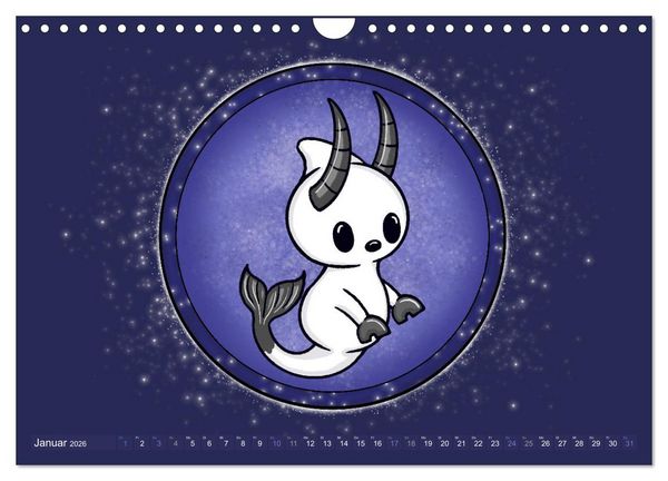 Produktbild: Geister Sternzeichen (Wandkalender 2026 DIN A4 quer), CALVENDO Monatskalender