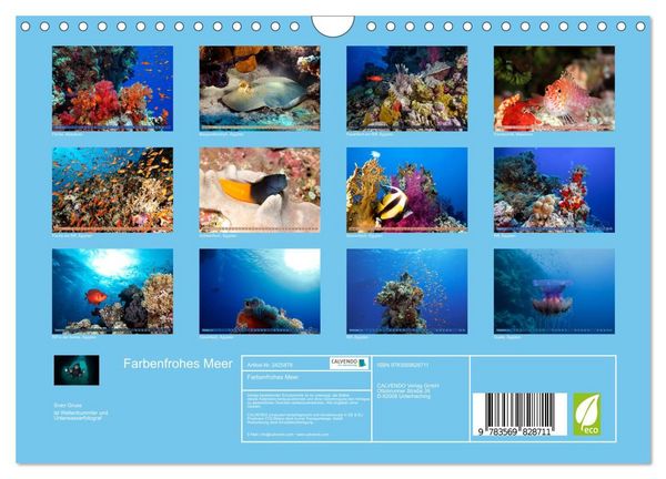 Produktbild: Farbenfrohes Meer (Wandkalender 2027 DIN A4 quer), CALVENDO Monatskalender