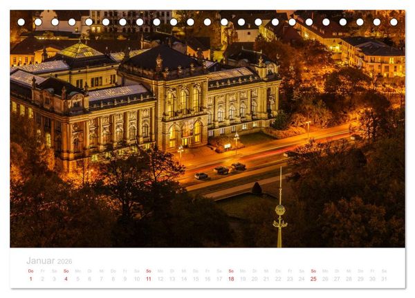 Produktbild: Hannover bei Nacht (Tischkalender 2026 DIN A5 quer), CALVENDO Monatskalender