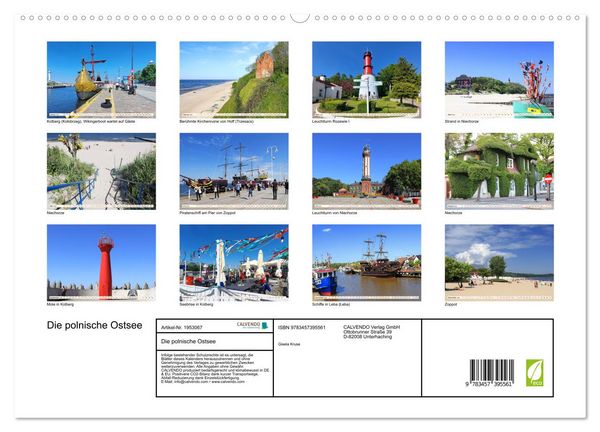 Produktbild: Die polnische Ostsee (hochwertiger Premium Wandkalender 2026 DIN A2 quer), Kunstdruck in Hochglanz