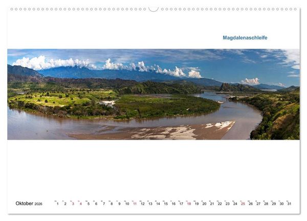 Produktbild: Kolumbien - Land der Farben und des Lichts (hochwertiger Premium Wandkalender 2026 DIN A2 quer), Kunstdruck in Hochglanz