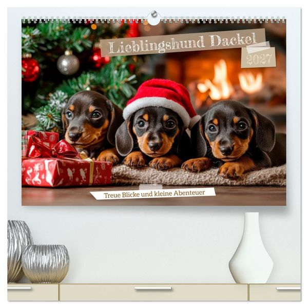 Produktbild: Lieblingshund Dackel (hochwertiger Premium Wandkalender 2027 DIN A2 quer), Kunstdruck in Hochglanz