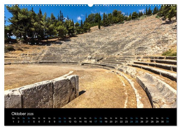Produktbild: Peloponnes, Griechisches Urgestein von grandioser Sch&ouml;nheit. Die Regionen Argolis, Korinthia und Attika (hochwertiger Premium Wandkalender 2026 DIN A2 quer), Kunstdruck in Hochglanz