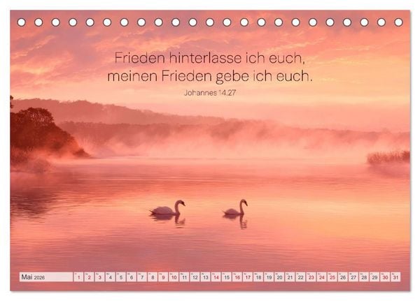 Produktbild: Psalmen und Bibelverse - Himmlische Botschaften (Tischkalender 2026 DIN A5 quer), CALVENDO Monatskalender