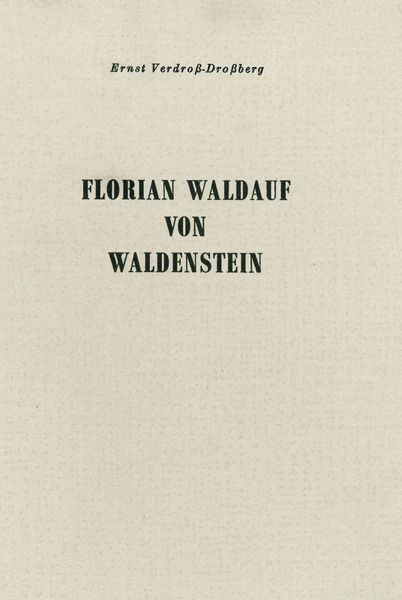 Produktbild: Florian Waldauf von Waldenstein