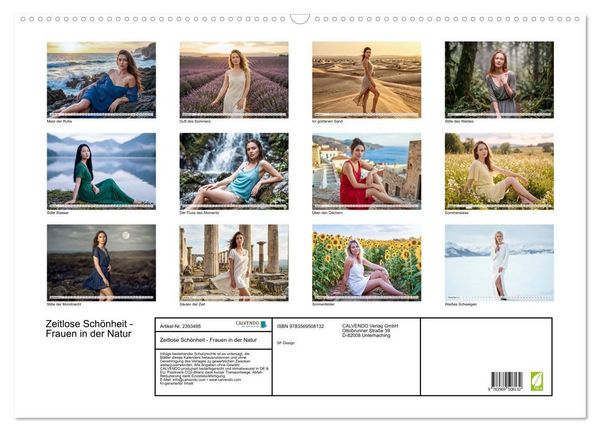 Produktbild: Zeitlose Sch&ouml;nheit - Frauen in der Natur (Wandkalender 2027 DIN A2 quer), CALVENDO Monatskalender