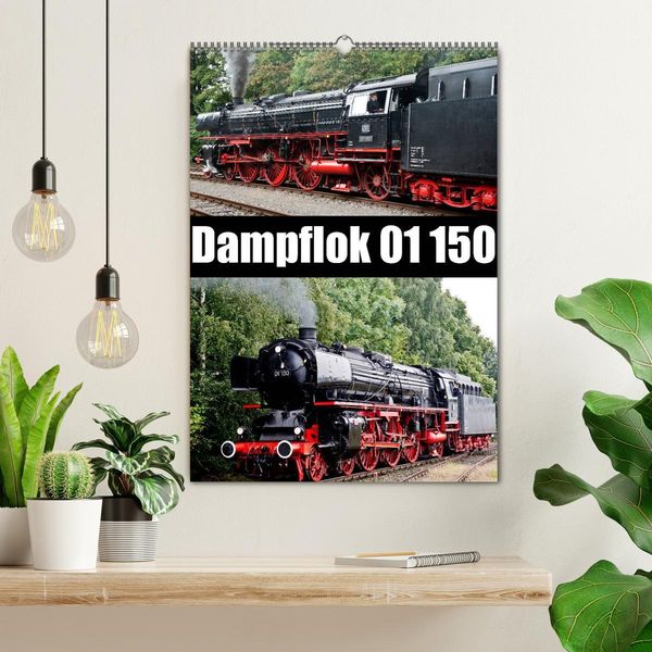 Produktbild: Dampflok 01 150 (Wandkalender 2026 DIN A2 hoch), CALVENDO Monatskalender