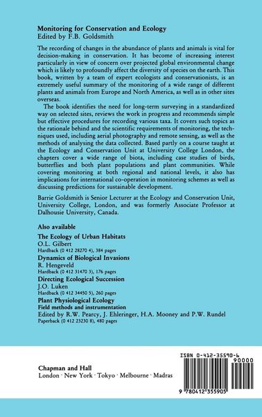 Produktbild: Monitoring for Conservation and Ecology